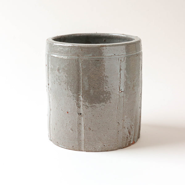 Julian Glazed Planter - Medium Grey/green