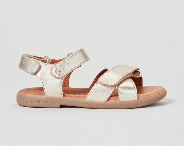 Zig and Star Gold Rae Sandals