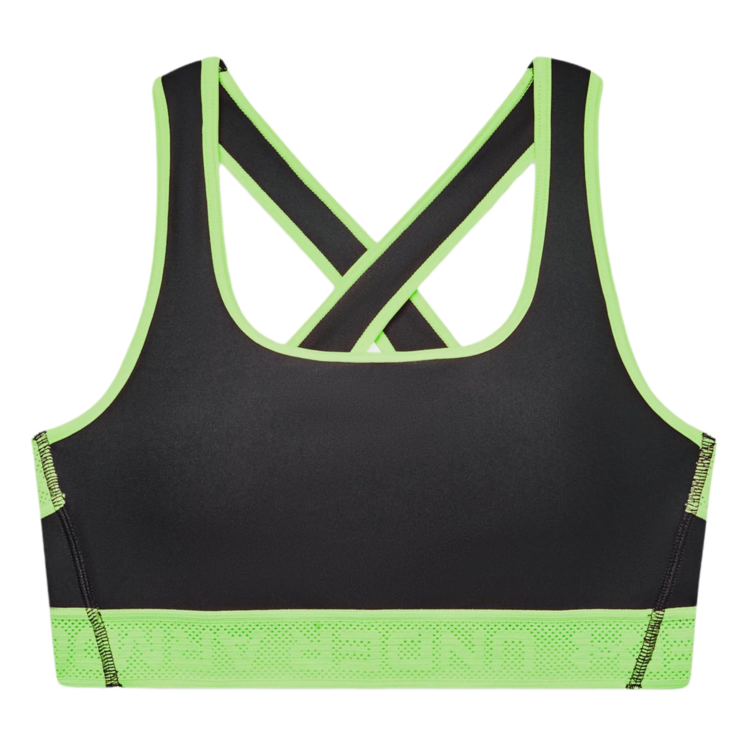 Top Mid Crossback Print Donna Jet Gray / Quirky Lime