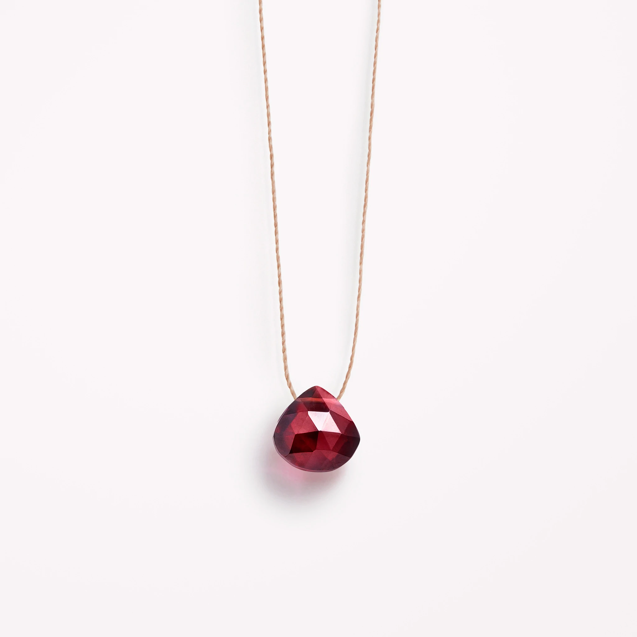 January Fine Cord Birthstone Necklace