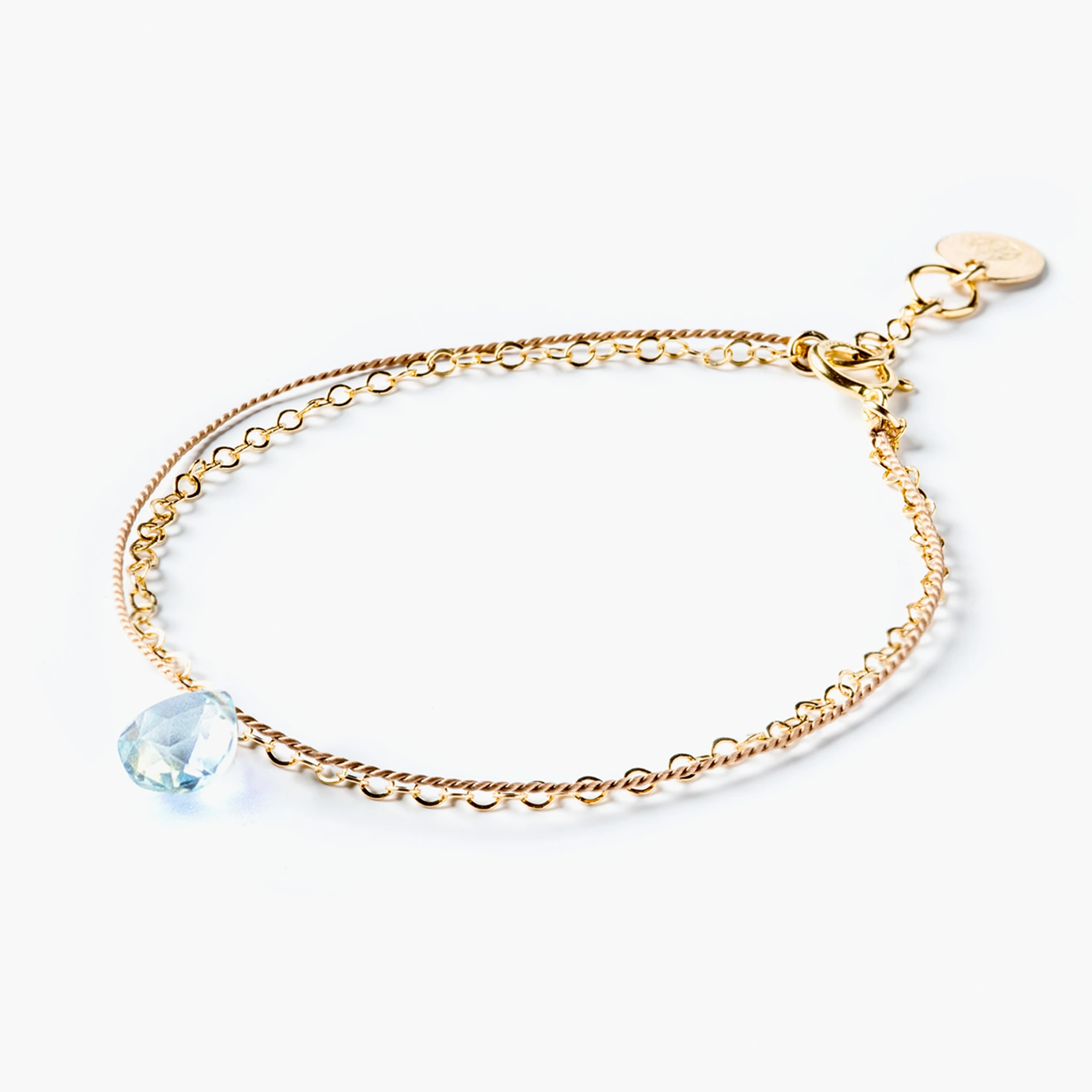 November Gold & Silk Birthstone Bracelet