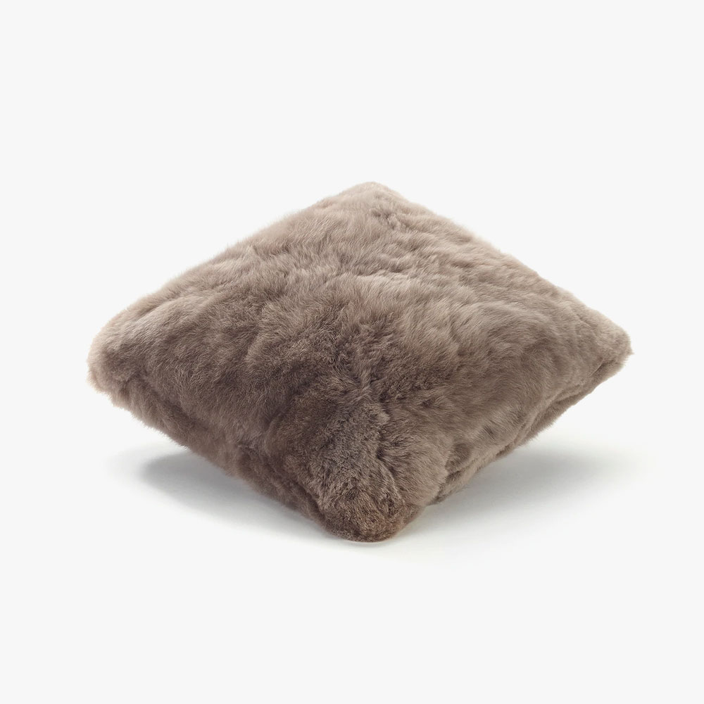 Weich Couture Alpaca Alpaca Fur One-Sided Pillow Cushion NUBE 40x40 - Dark Champagne