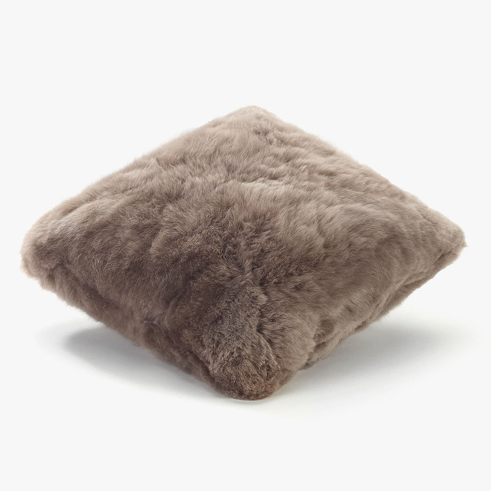 Weich Couture Alpaca Alpaca Fur One-Sided Pillow Cushion NUBE 50x50 - Dark Champagne