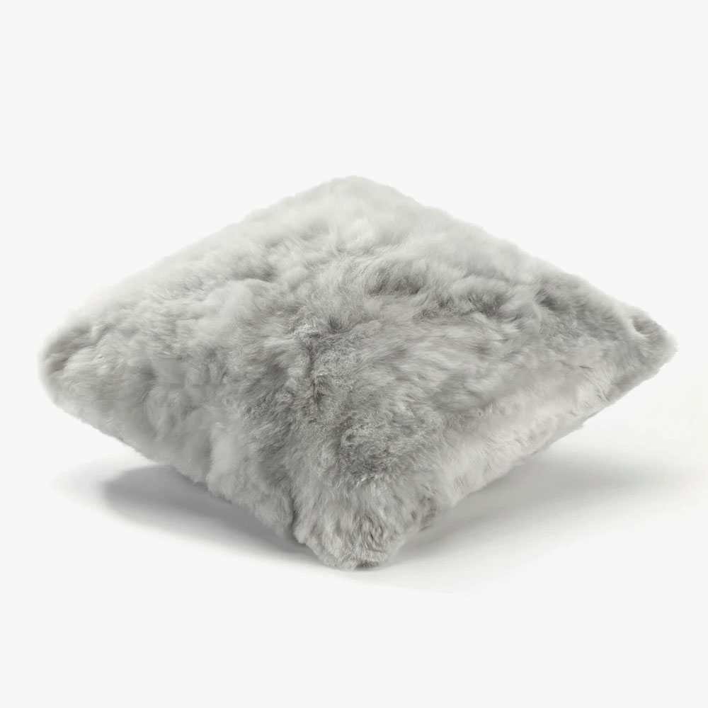 Weich Couture Alpaca Alpaca Fur Two-Sided Pillow Cushion NUBE 50x50 - Silver Grey