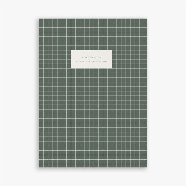 Kartotek Copenhagen Green Checked Notebook