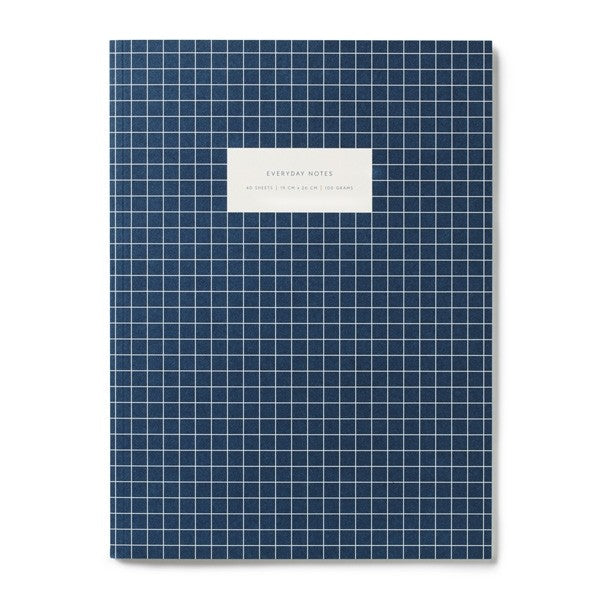 Kartotek Copenhagen Dark Blue Checked Notebook