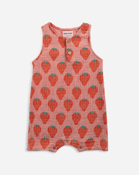 Strawberry All Over Woven Playsuit