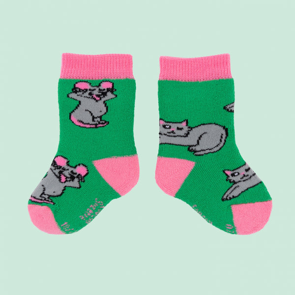 Coucou Suzette Mouse & Cat Baby Socks