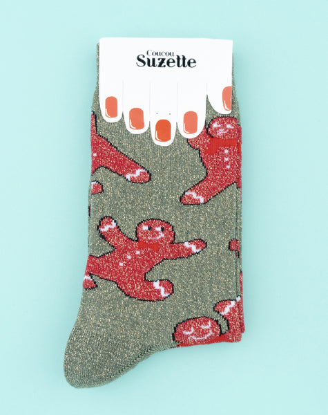 Coucou Suzette Anemone patterned Sheer Socks