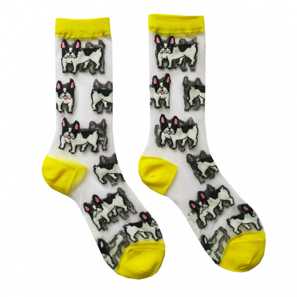 Coucou Suzette Bulldog Sheer Socks