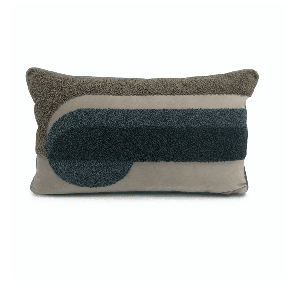 Trouva: Rectangular cushion with azure curls