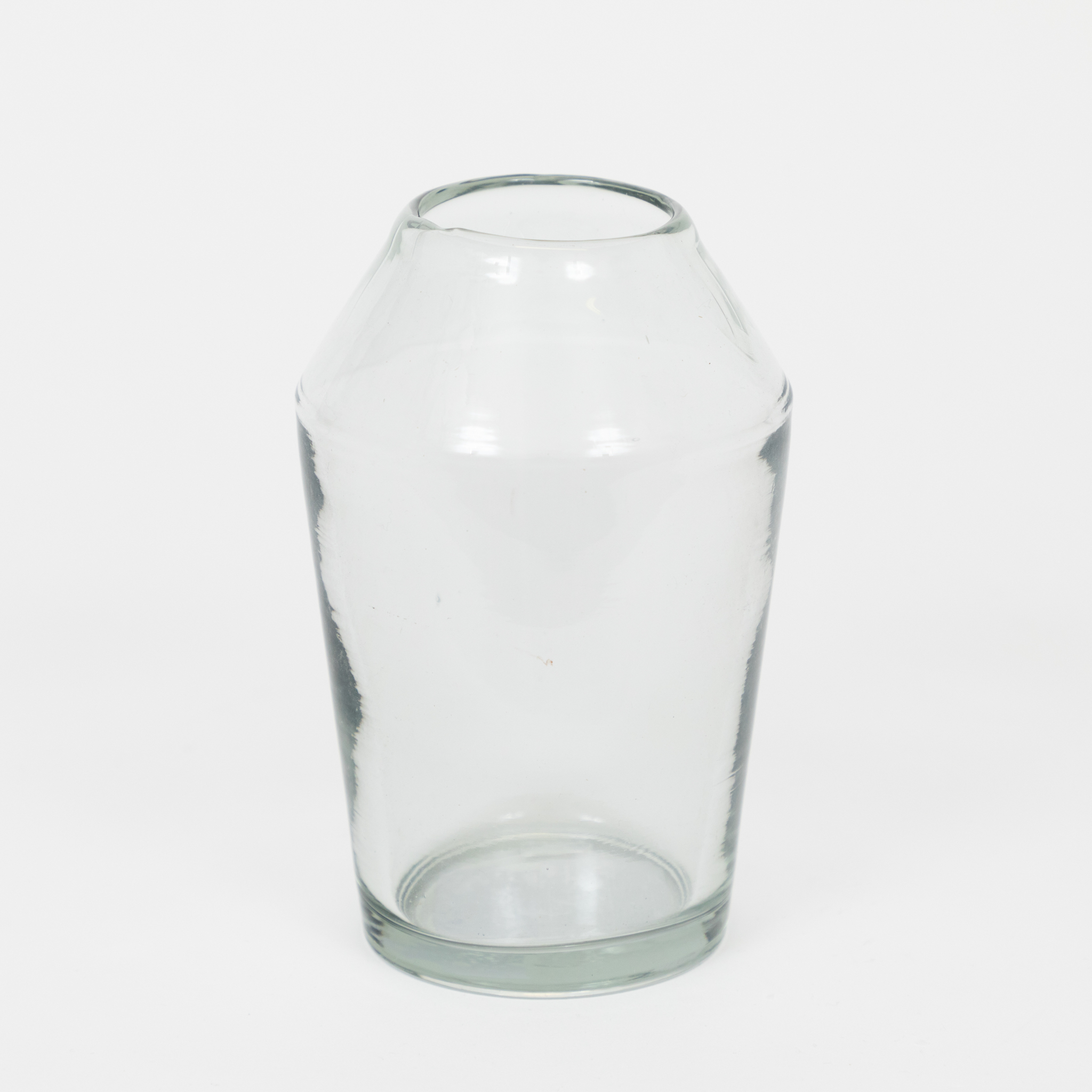 Ib Laursen Small Conical Handblown Opening Glass Vase
