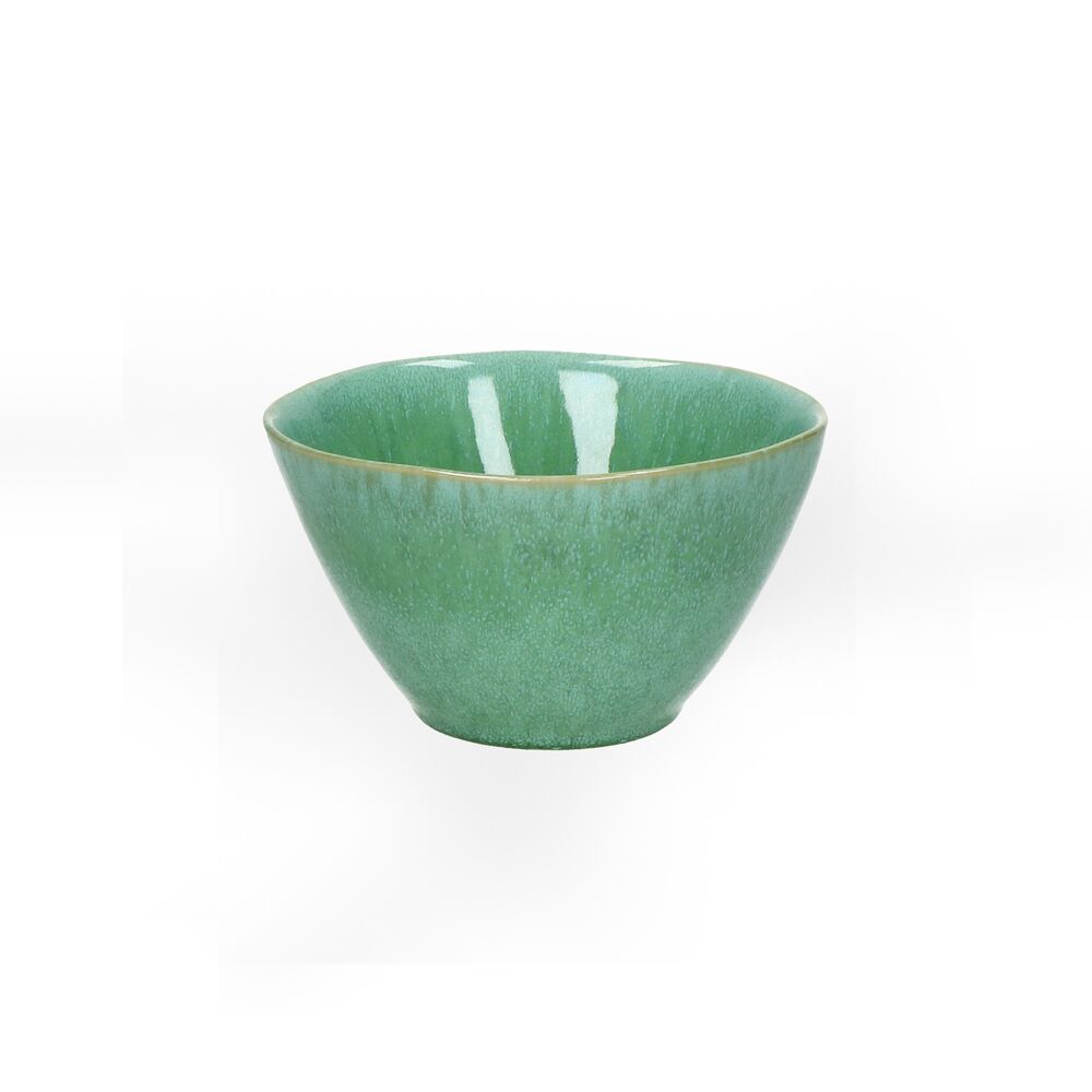 Pomax Set of 5 Treille bowls, stoneware, DIA 15 x H 8,5 cm - green