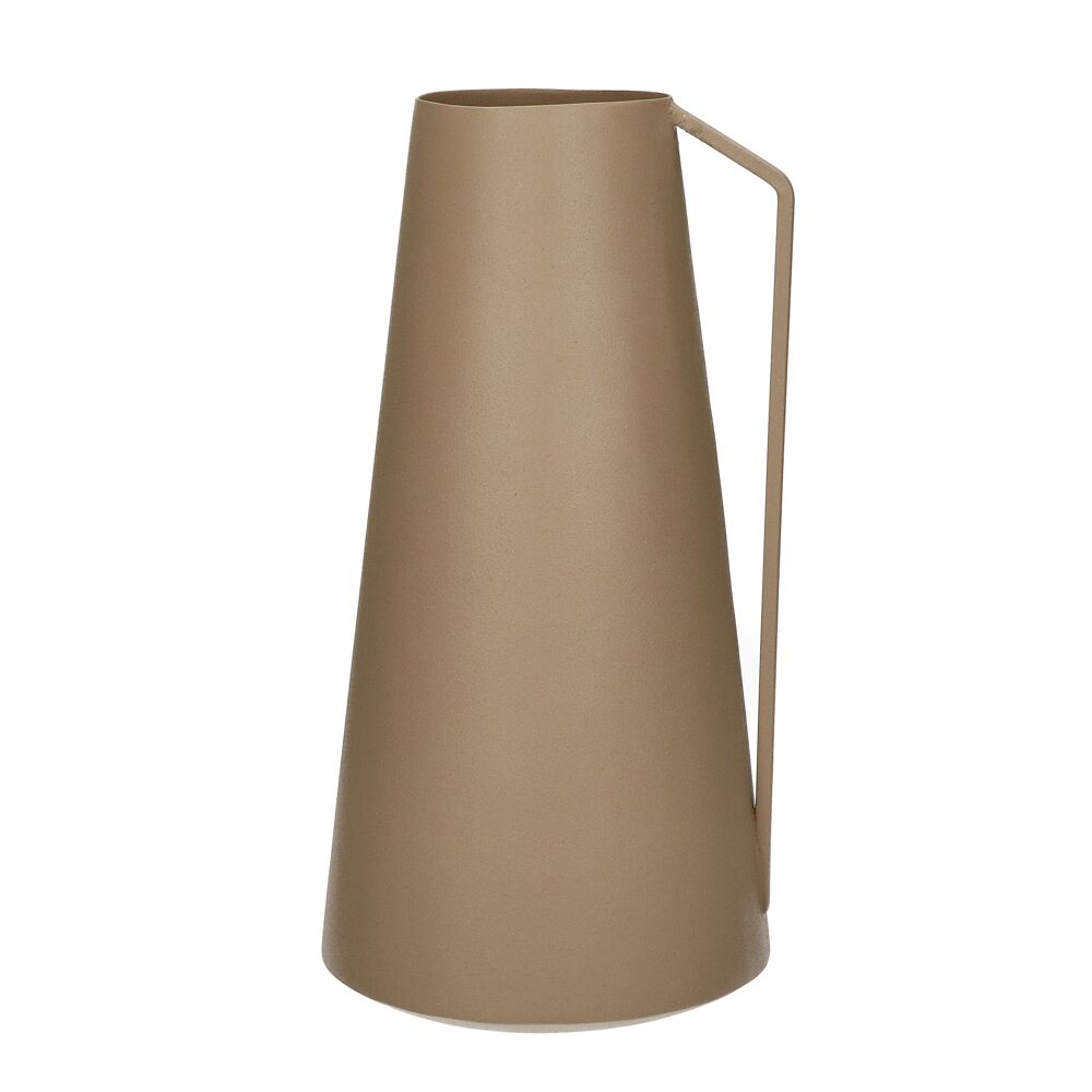 Pomax Gravel vase - metal - DIA 15 x H 30 cm - beige