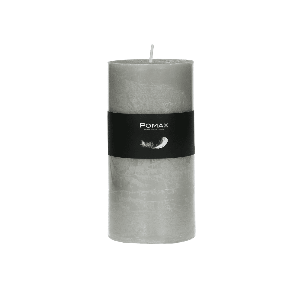 Pomax Set of 4 Candles - paraffin wax - DIA 7 x H 14 cm - linen