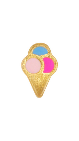 Gold Plated Earring - Ice Cream