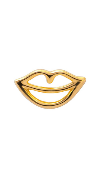 Gold Plated Earring - Secret Lips