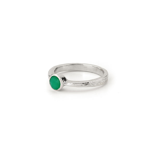 Chrysoprase Iota Ring