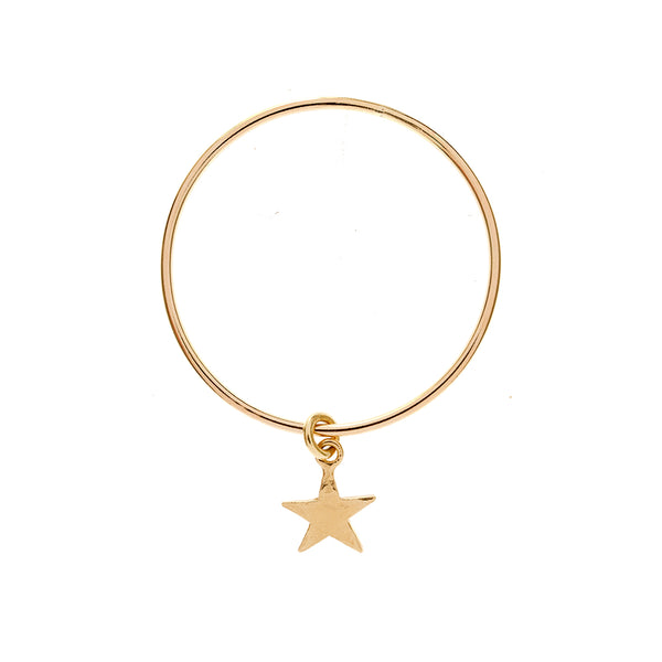 Renné Jewellery 9 Carat Gold 2.5mm Bangle & 9 Carat Gold Star Charm