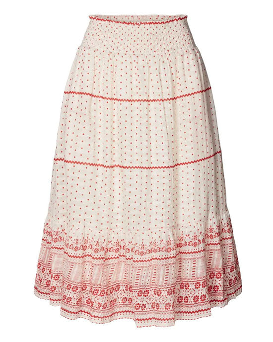 Tanya Skirt Red Dot Print