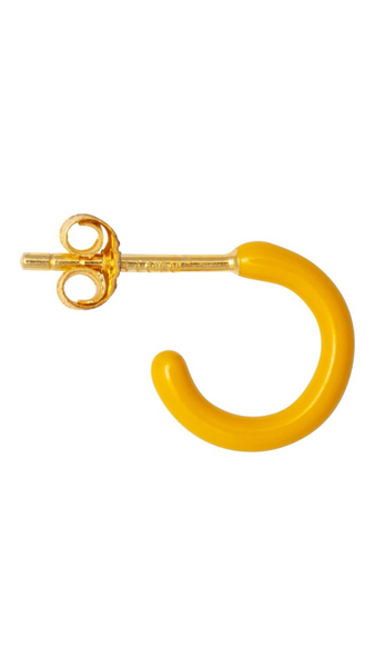 Gold Plated Earring - Yellow Colour Hoop