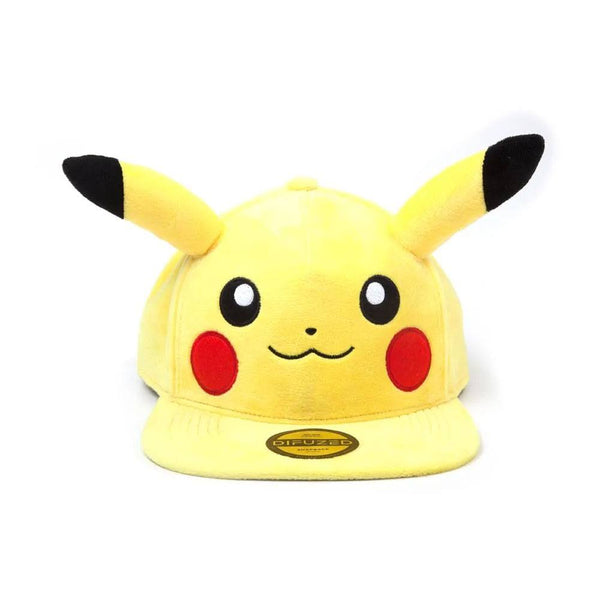 Pokemon Plush Snapback Cap - Embarrassed Pikachu