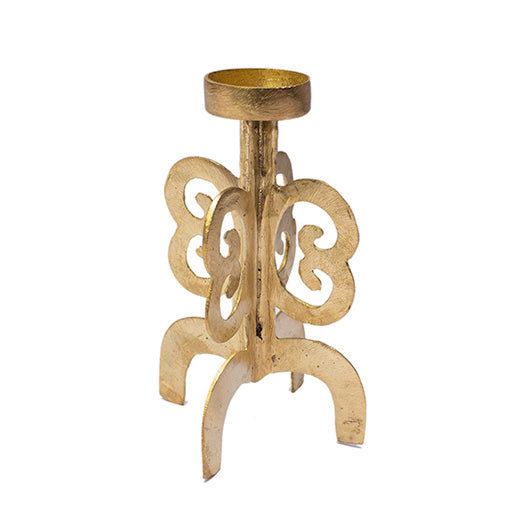 Ghanaian Ashanti Brass Tealight Holder 'Endurance&#x27