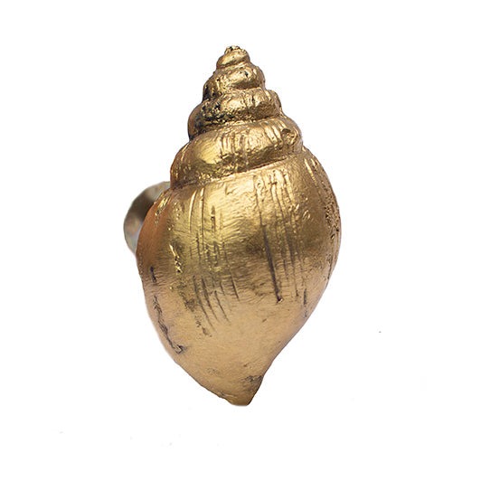 Ghanaian Ashanti Brass Knob 'Conch&#x27