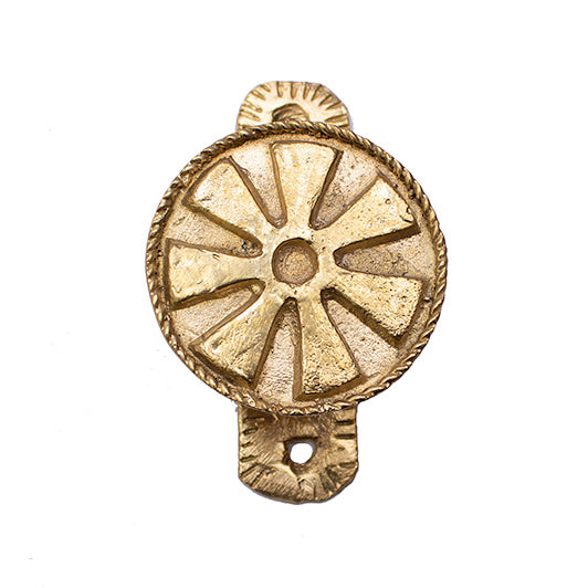 Ghanaian Ashanti Brass Knob 'Flower&#x27