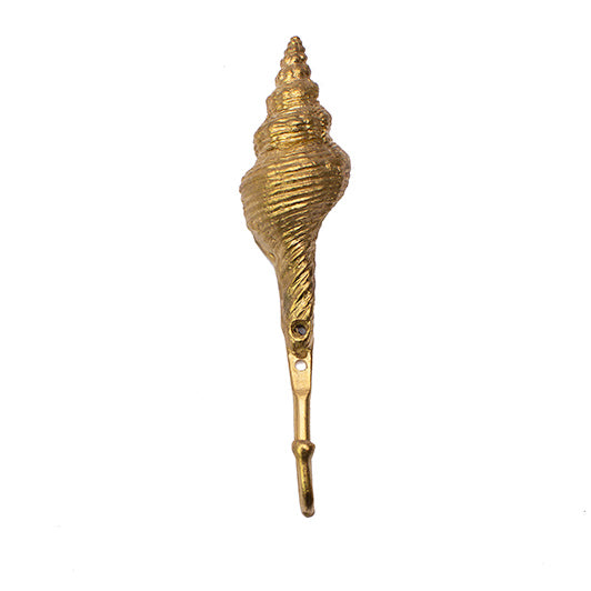 Ghanaian Ashanti Brass Hook 'Long Shell&#x27