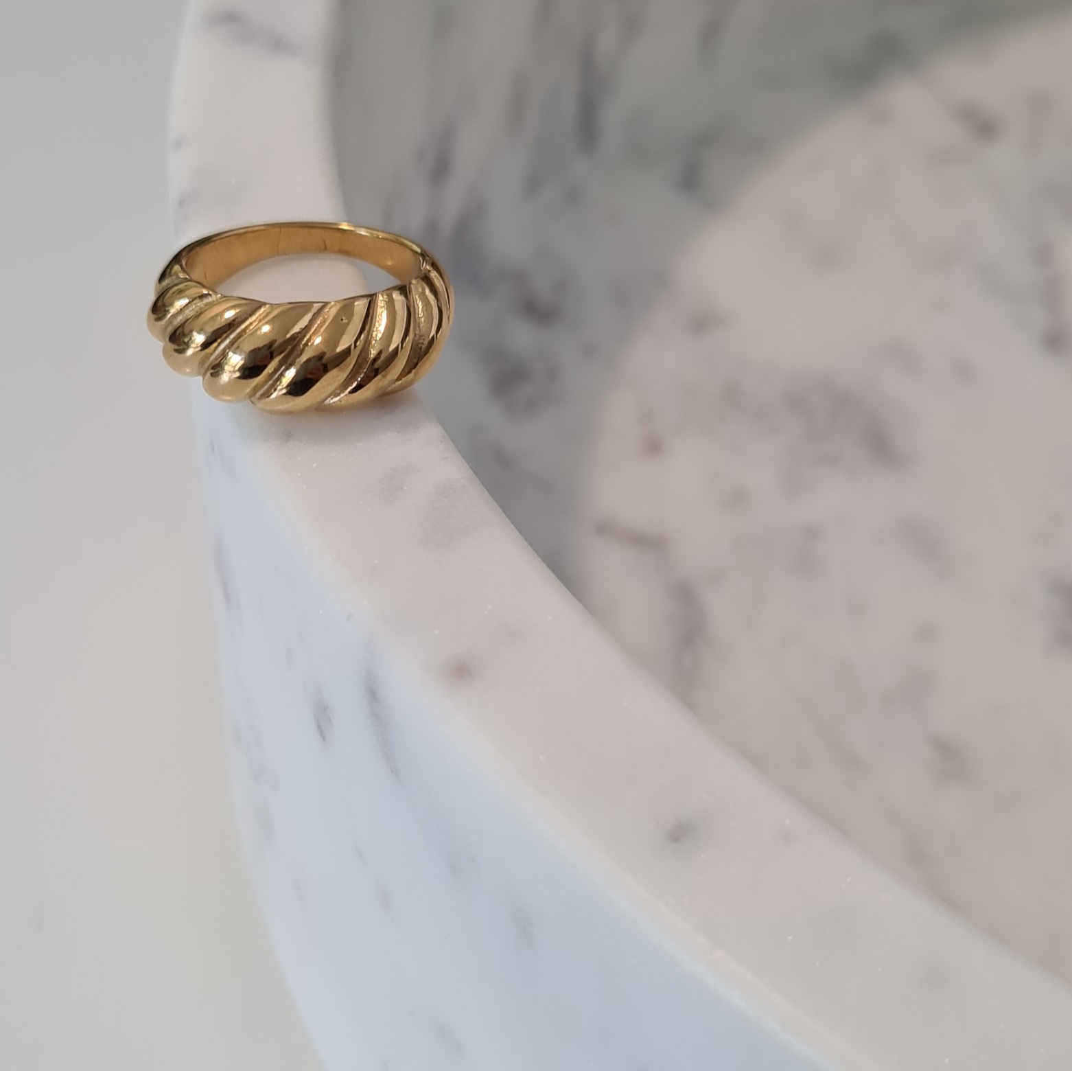 Golden Ivy Liv Gold Stainless Steel Ring