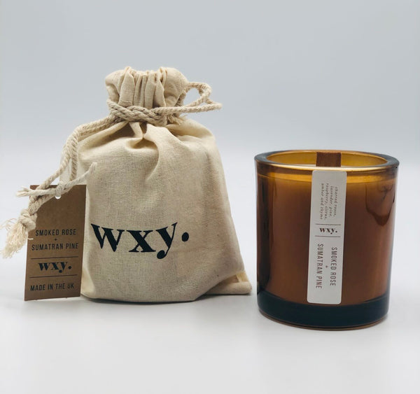 WXY Amber Candle - Smoked Rose & Sumatran Pine (5oz)