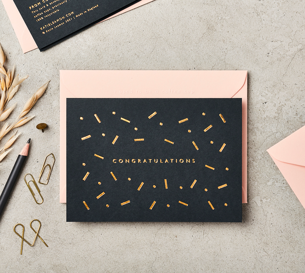 | Congrats Confetti Foiled | Greetings Card