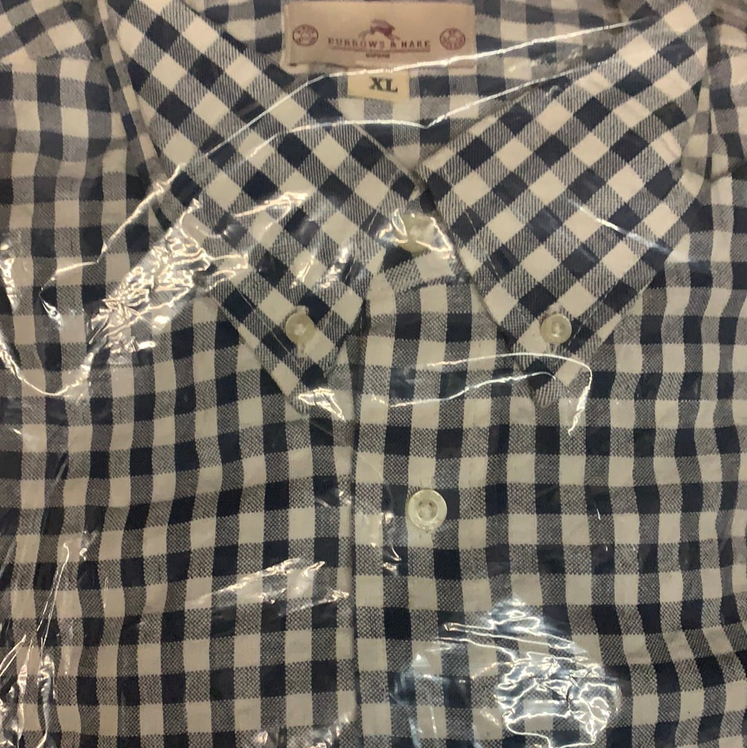 Gingham Button Down Shirt - Blue