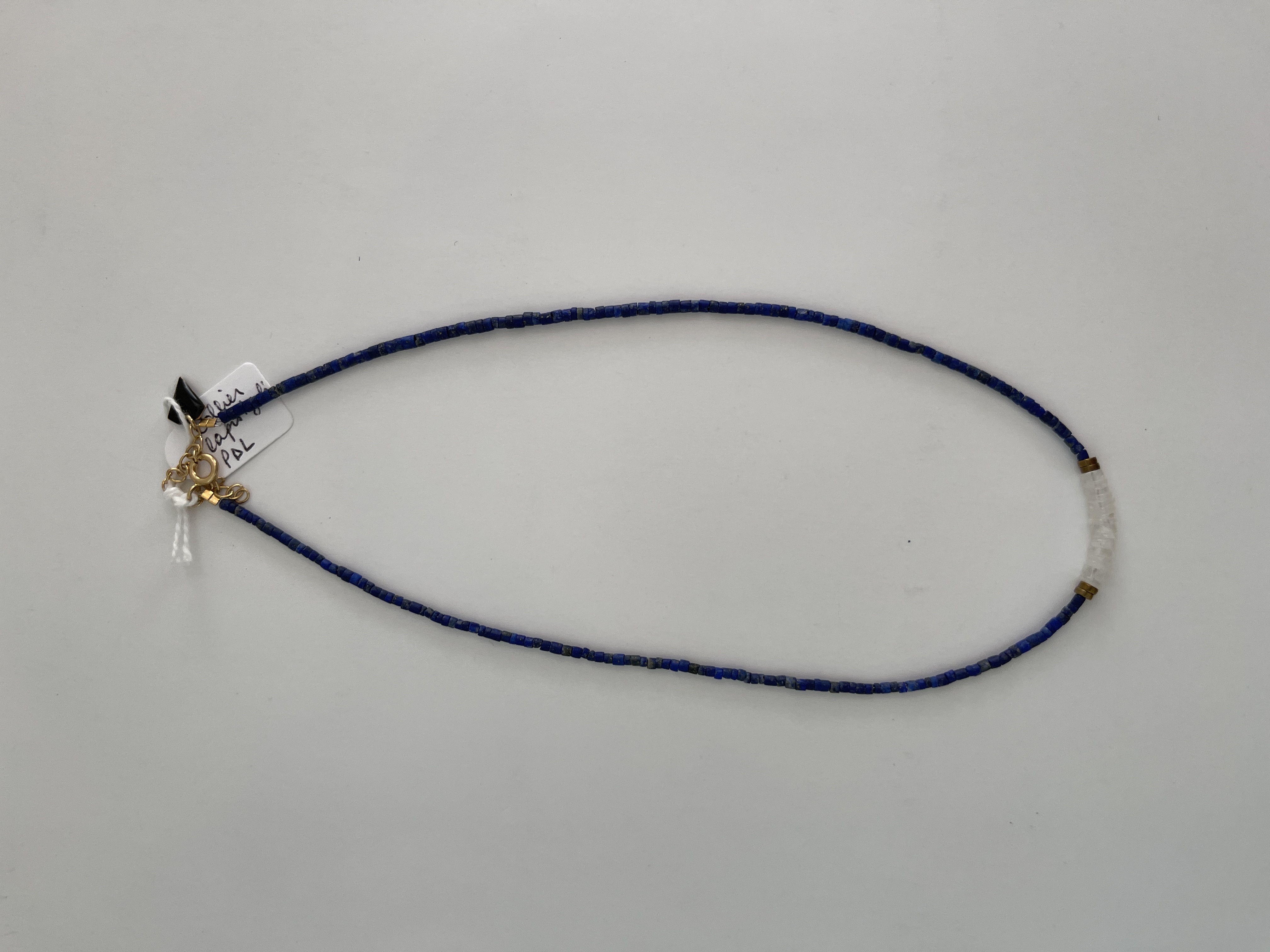 Mon Précieux Collier Facettes Jaspe Bleu Lapis Lazuti 