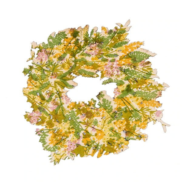 East End Press Wooden Wreath Print - Spring