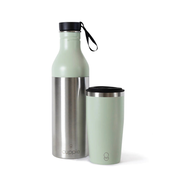 CUPPLE Reuseable Bottle / Cup In Sea Green