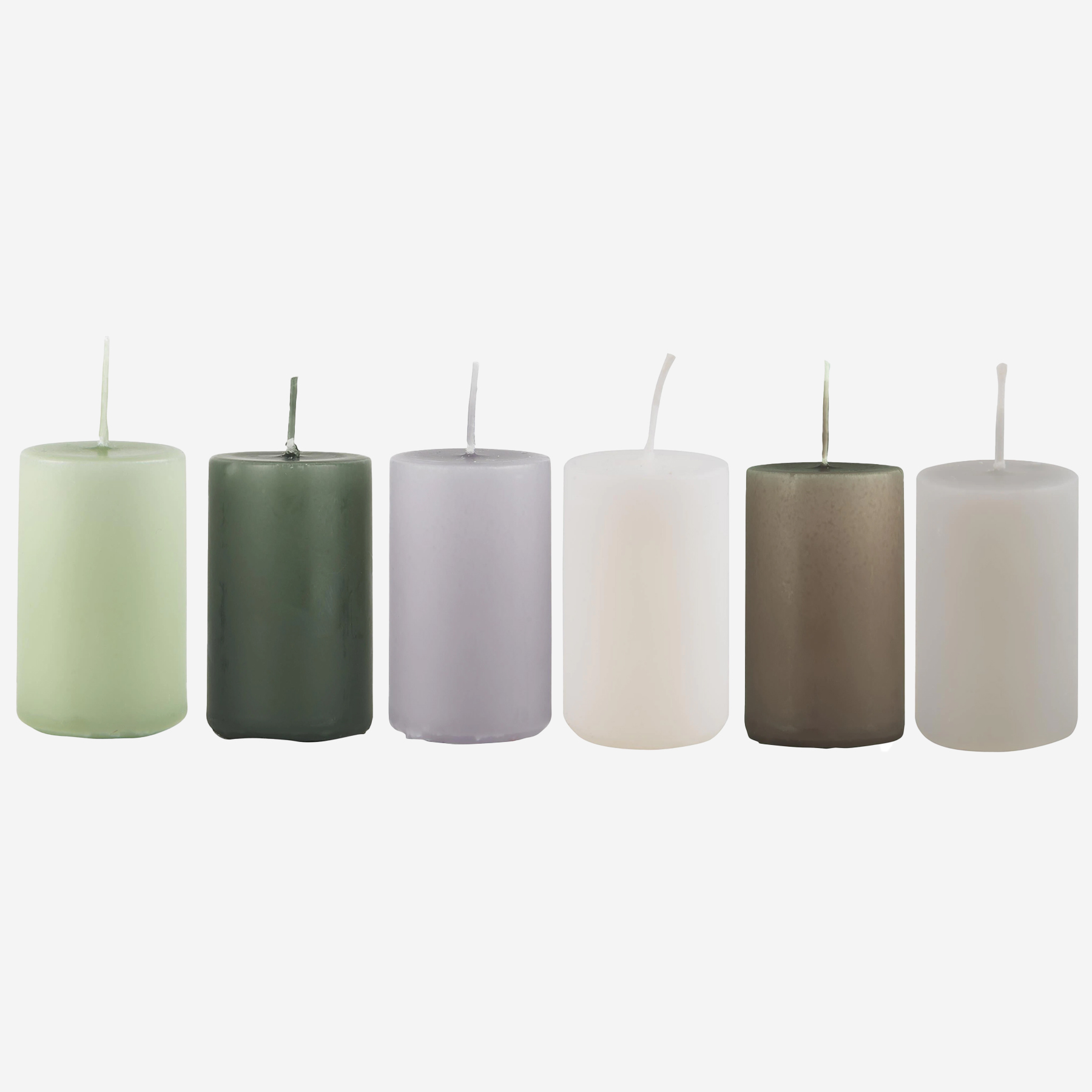 Ib Laursen Coloured Mini Pillar Candle Pack of 2