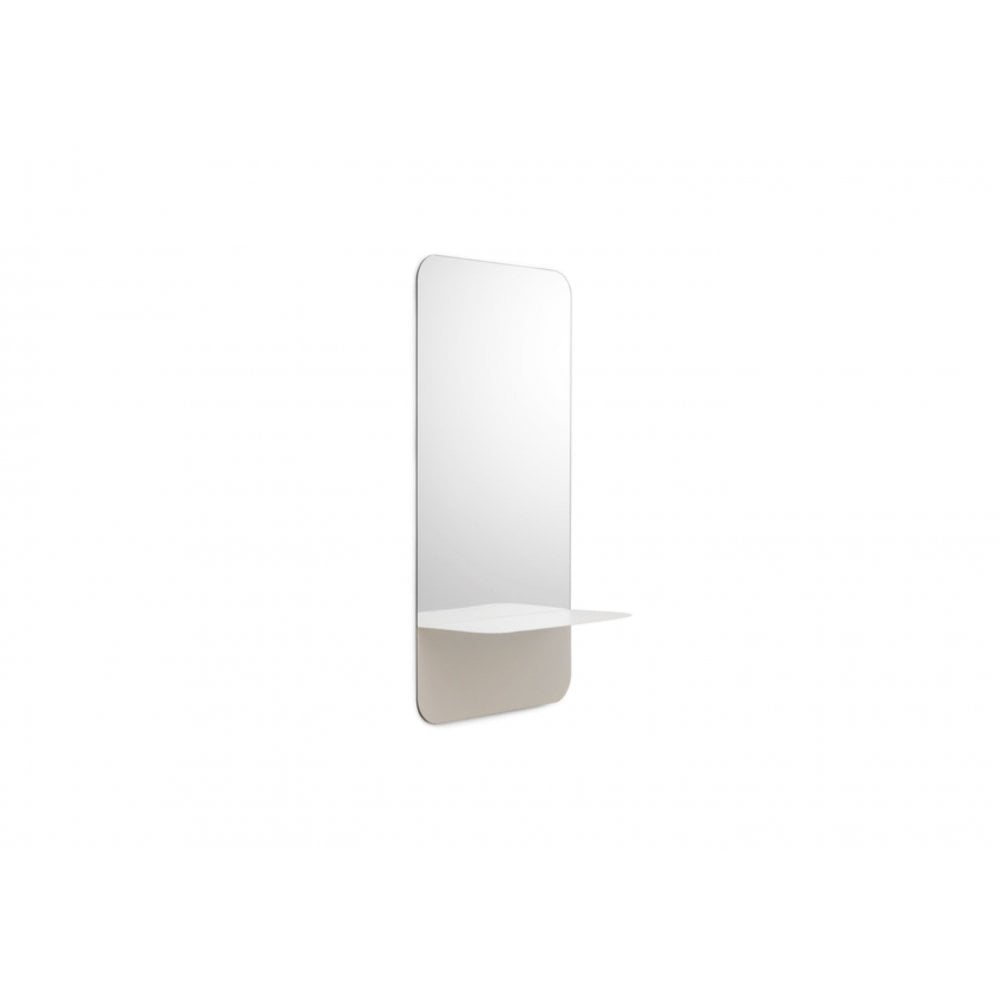 Horizon Vertical Mirror with Matt White Shelf