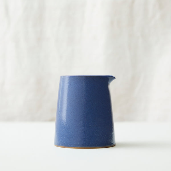 Aura Que Bhava Handmade Conical Stoneware Jug - Cobalt Blue