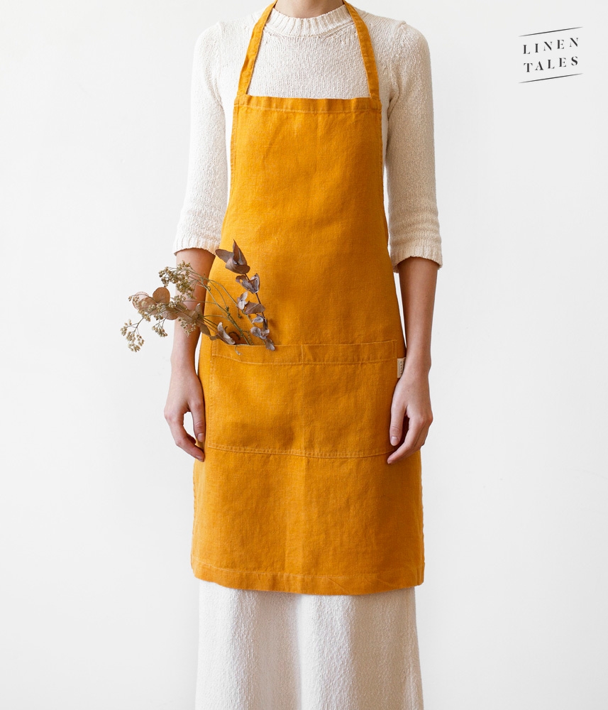 Linen Tales 'Daily' Apron Mustard