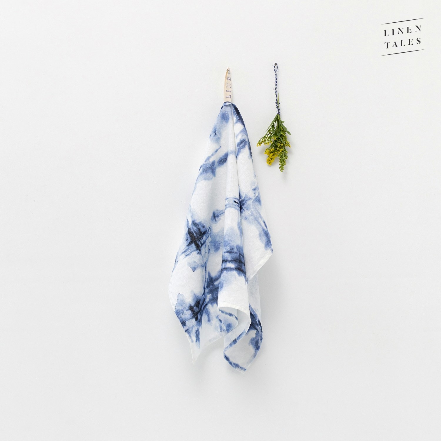 Linen Tales Shibori Linen Kitchen Towel