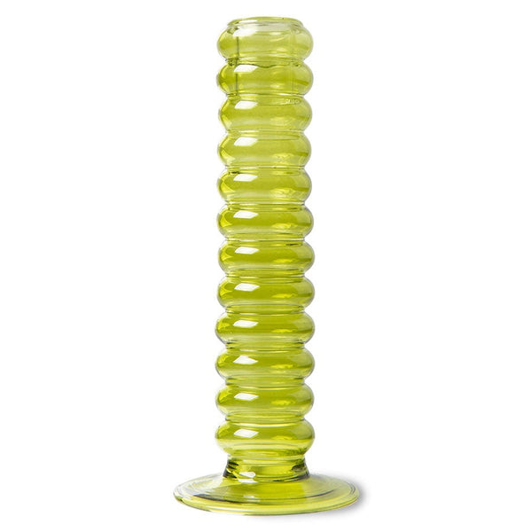 Glass Candle Holder | Large | Lime Green