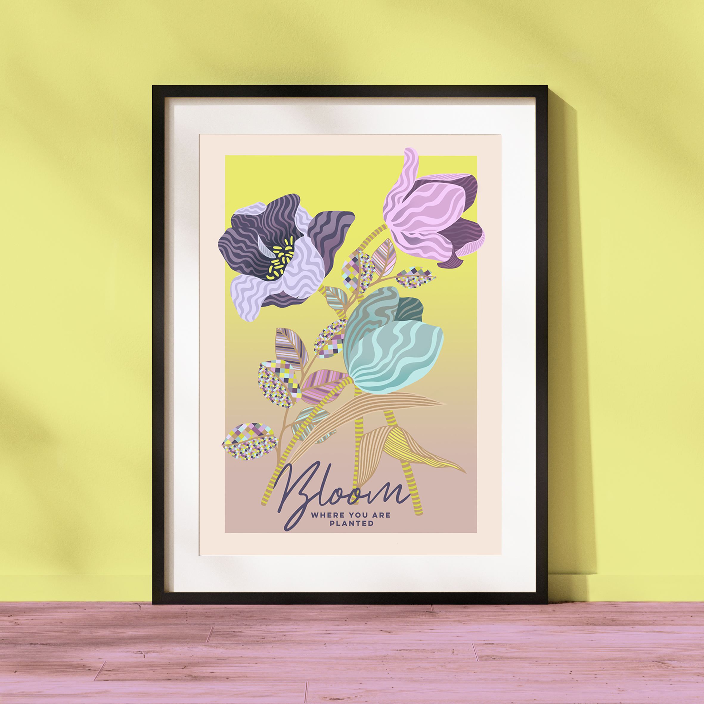 A4 Bloom Giclee Art Print | Flower Wall Art | Floral illustration | Botanical Art