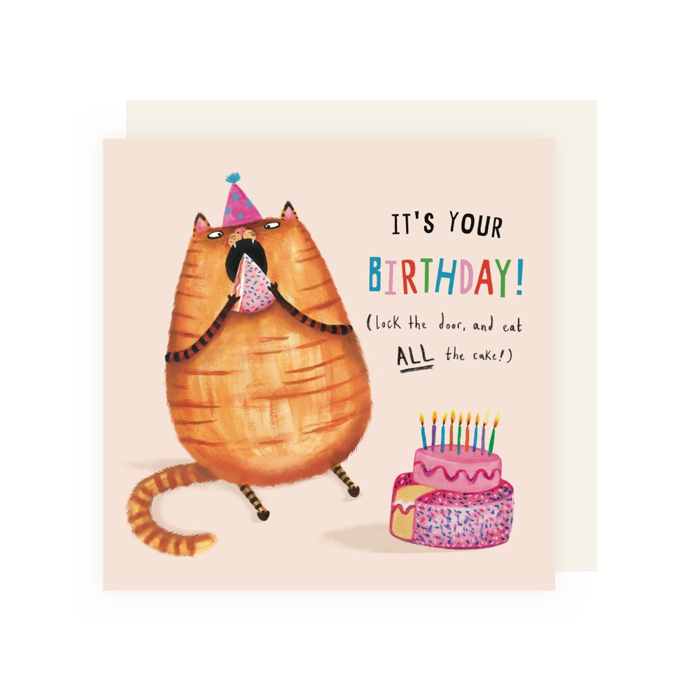 Charley Rabbit Publishing Eat All The Cake Birthday Card