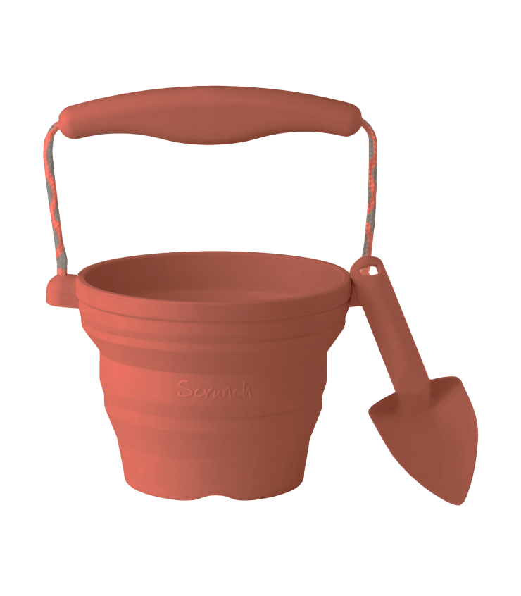 Scrunch Shovel Rust Mini Folding Silicone Bucket