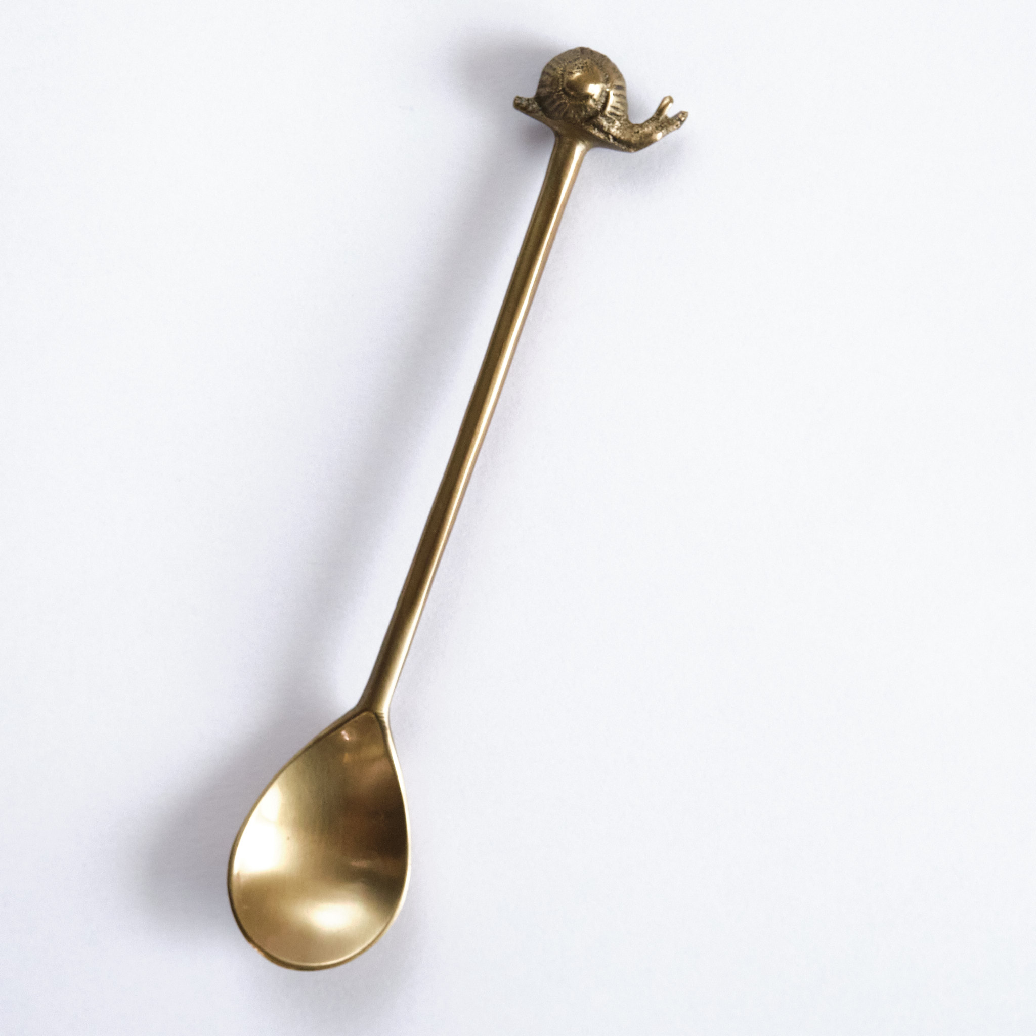Nkuku Antique Brass Snail Teaspoon