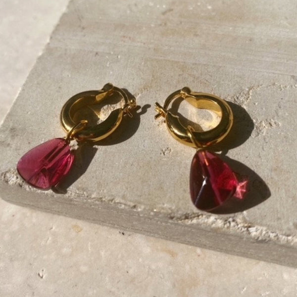 Shyla Priya Red Earrings