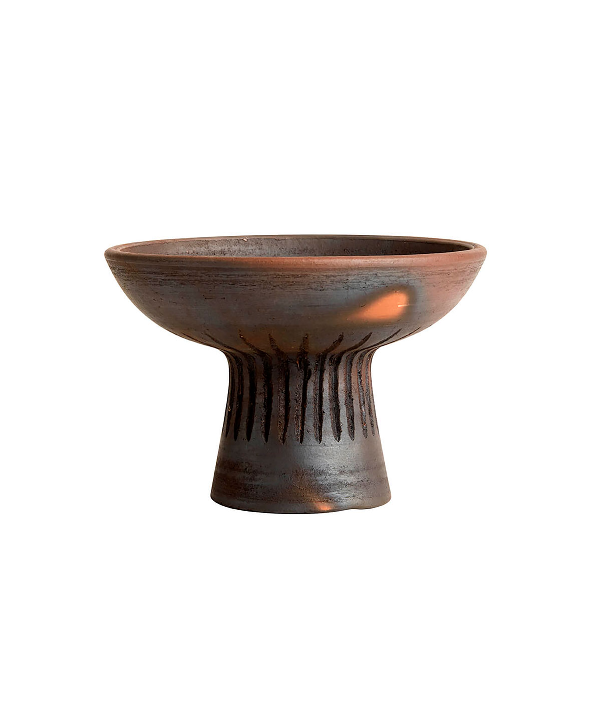 Muubs Small Brown Black Terracotta Fire Bowl