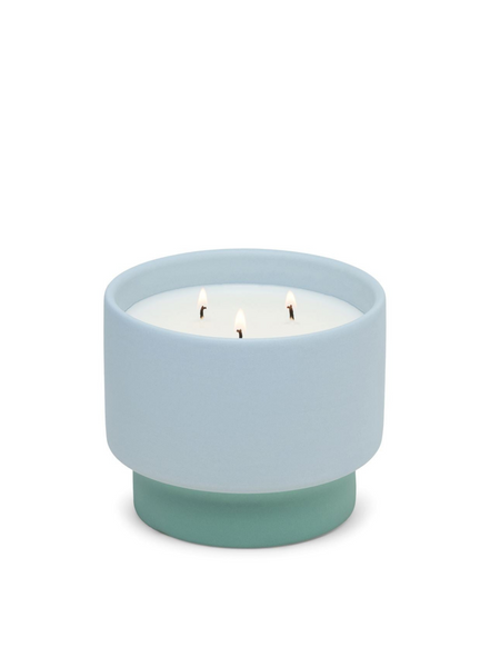 Paddywax Color Block 16oz Ceramic Saltwater Suede Candle